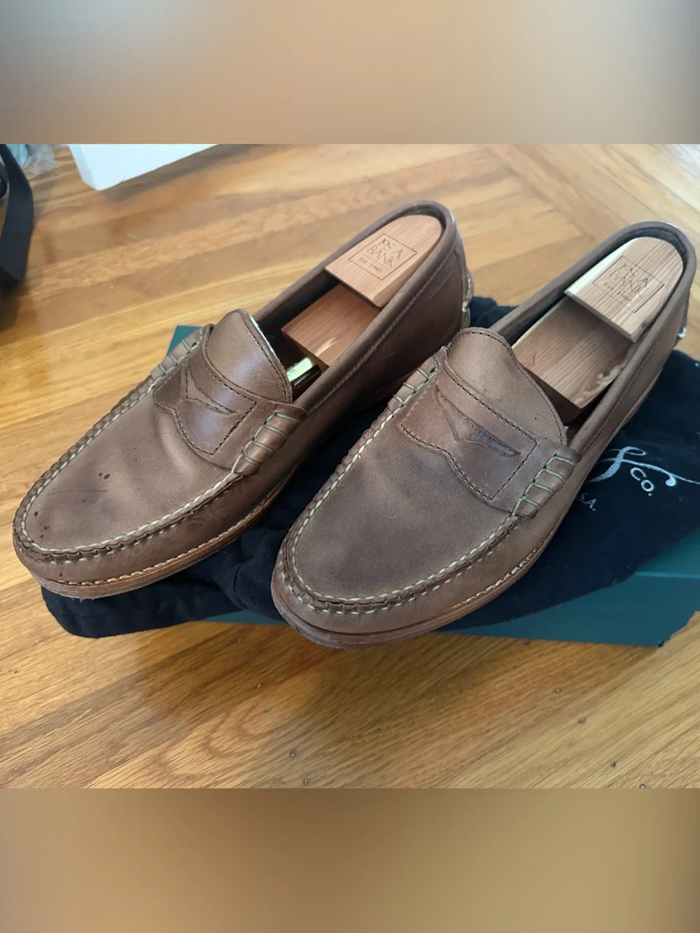 Rancourt & Co Beefroll Penny Loafers - Natural Chromexcel